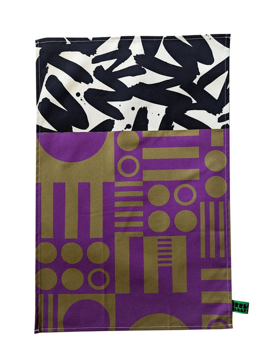 Organic Cotton Bold Geometric Tea Towels (made in UK)