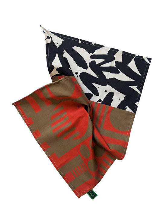 Organic Cotton Bold Geometric Tea Towels (made in UK)