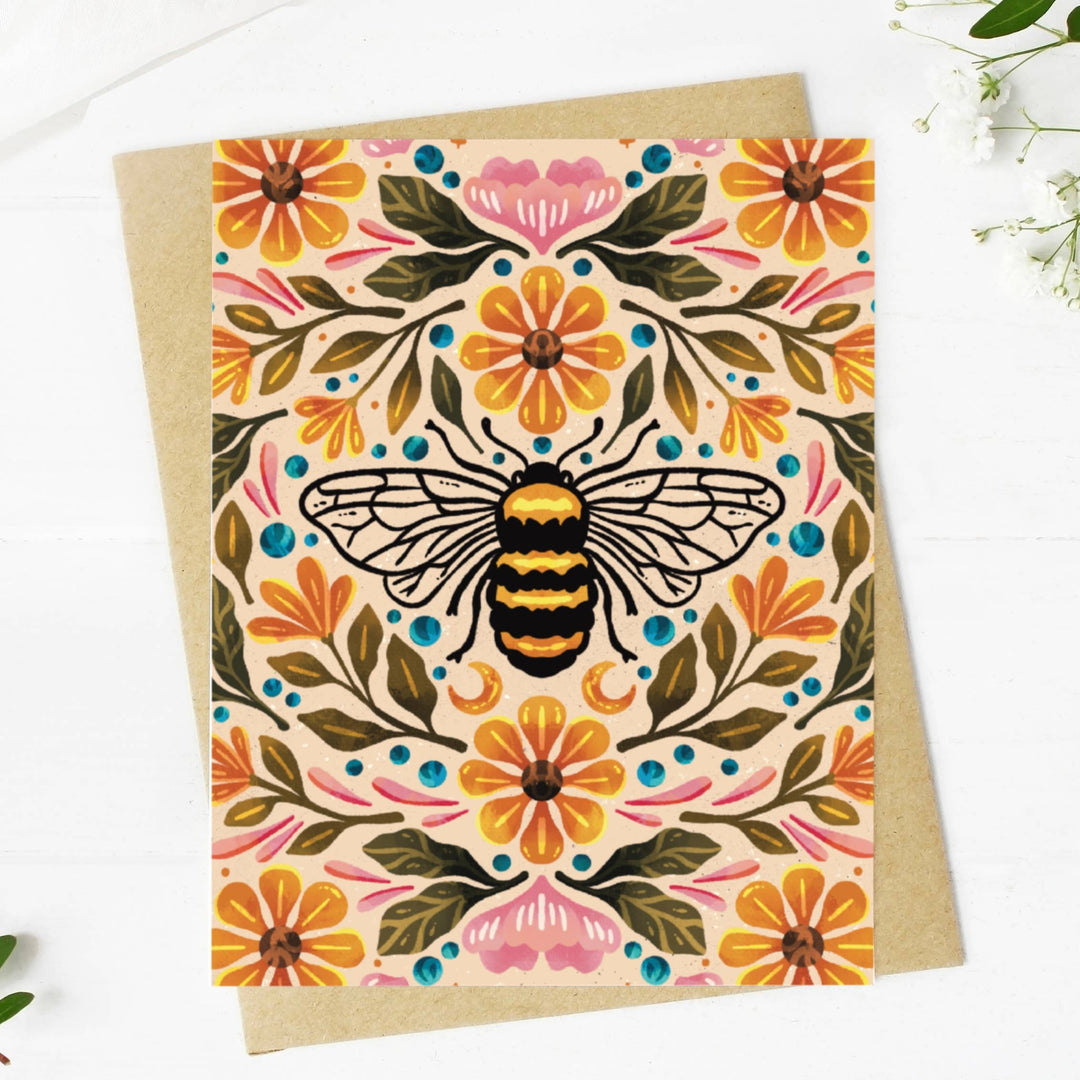 Bee & Floral | Greeting Card