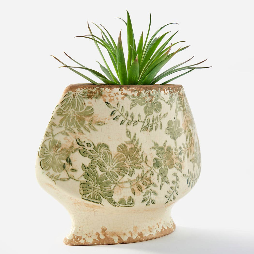 Stoneware Botanical Planter - Large