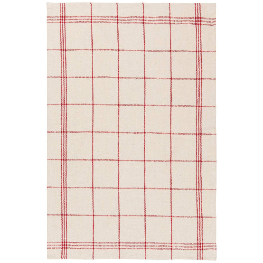 Plaid pattern with red lines on a white background