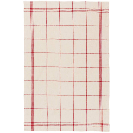 Plaid pattern with red lines on a white background