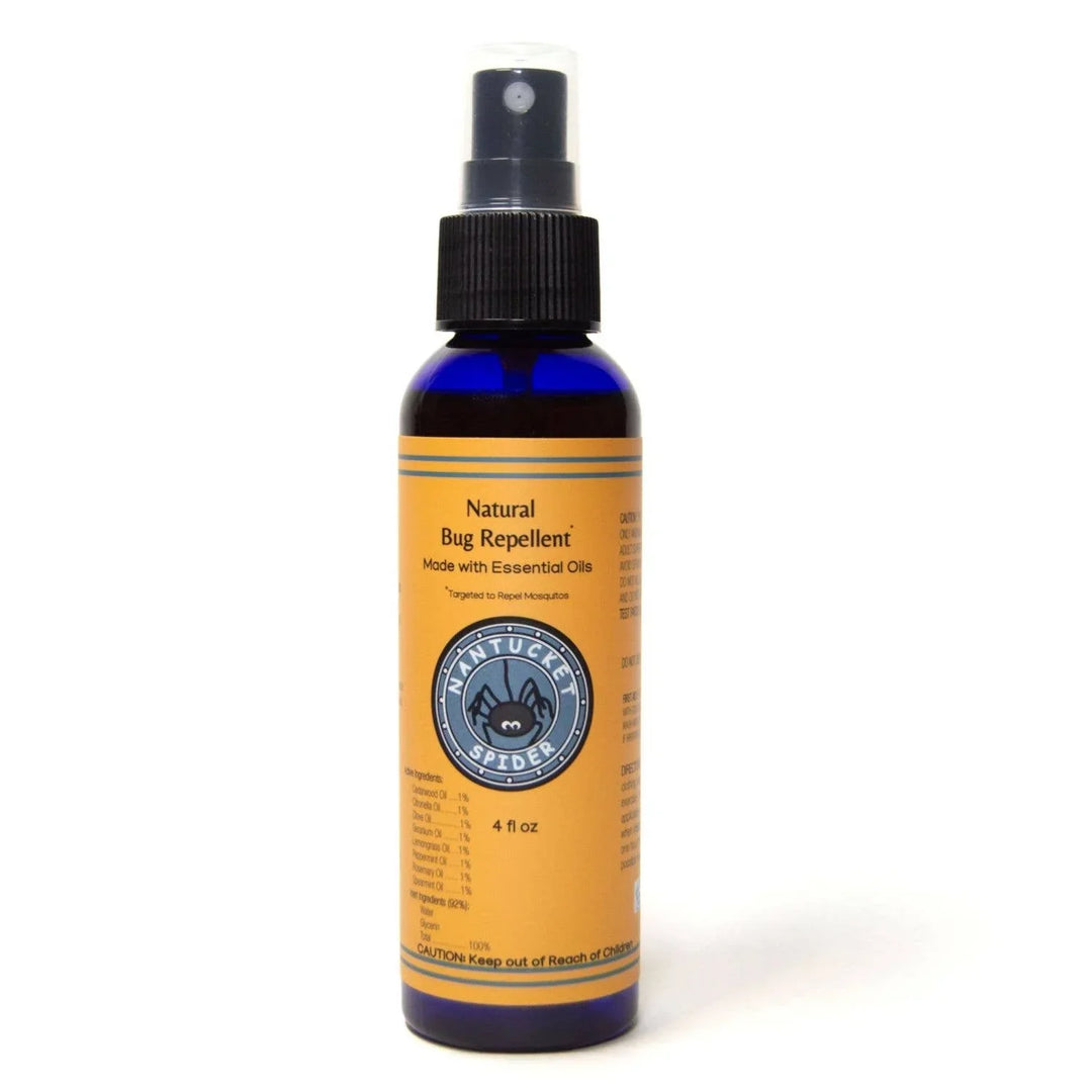 Natural bug repellent spray with essential oils, 4 fl oz bottle