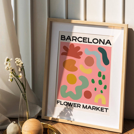 Flower Market Barcelona Print #2