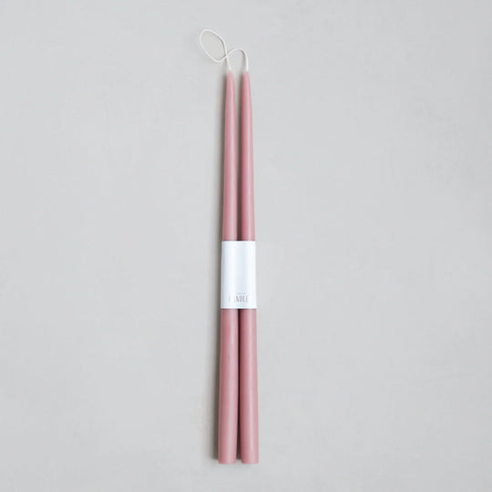 18 inch Rose dipped taper candles