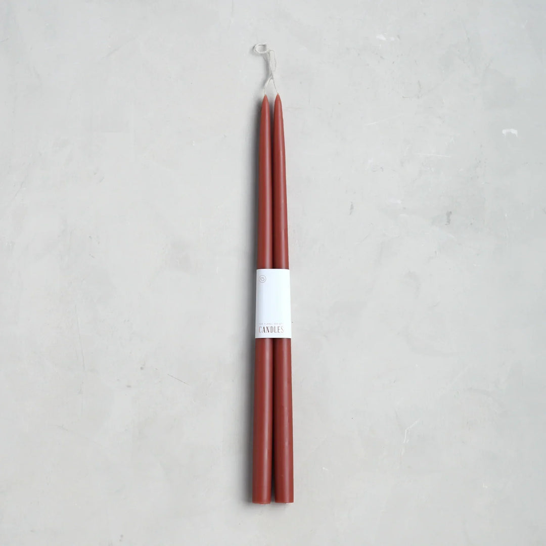 18 inch Clay dipped taper candles