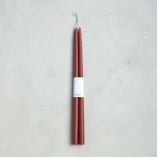 18 inch Clay dipped taper candles