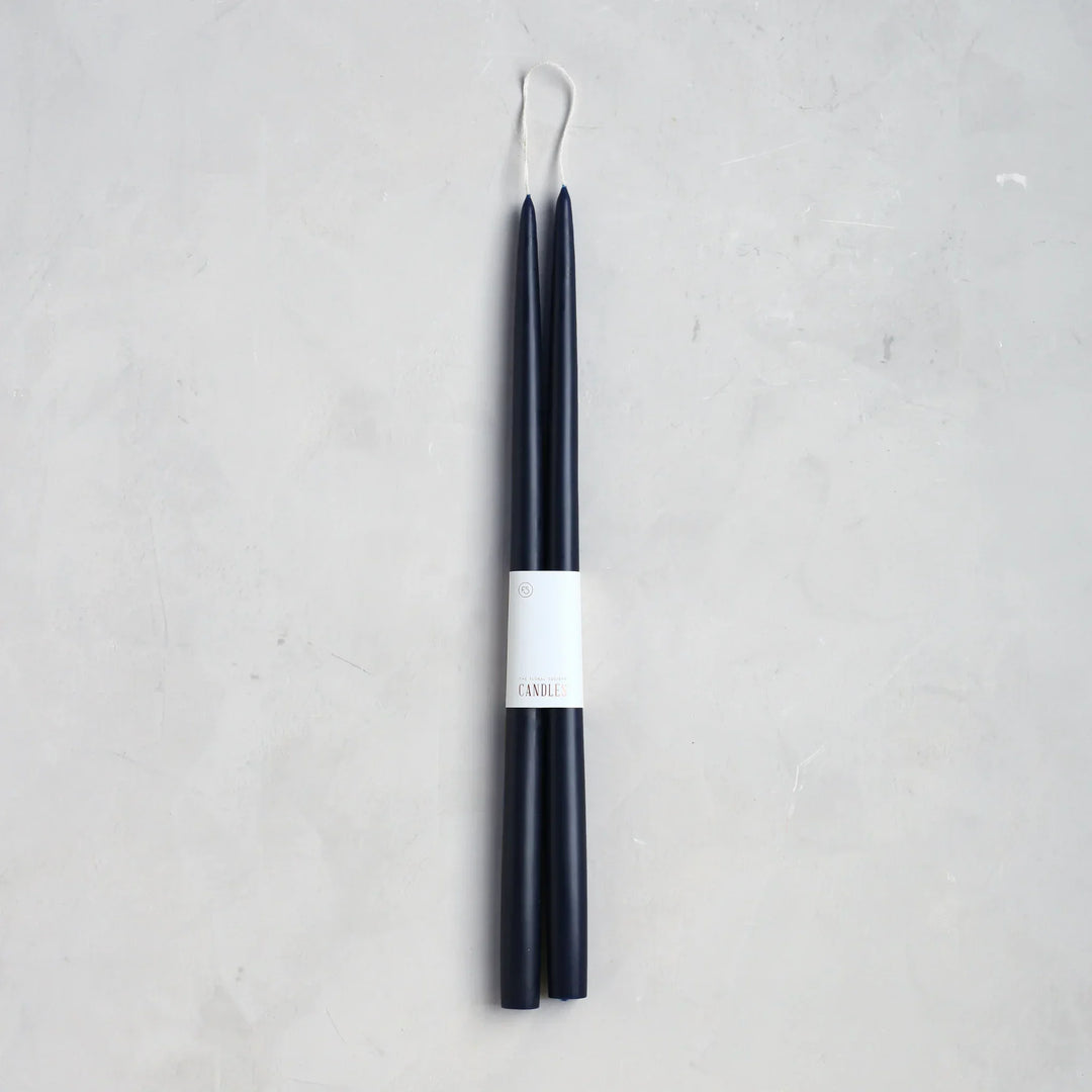 18 inch Midnight dipped taper candles
