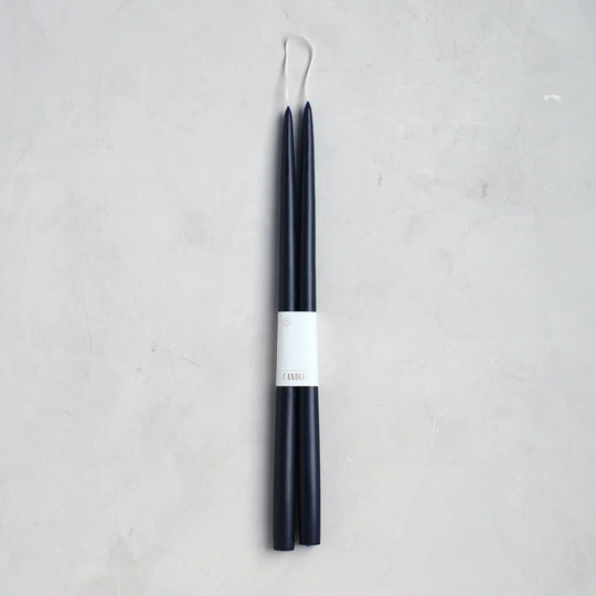 18 inch Midnight dipped taper candles