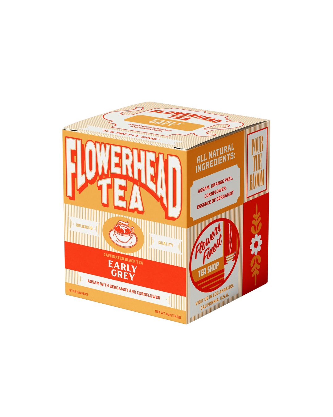 Flowerhead Early Grey tea bags