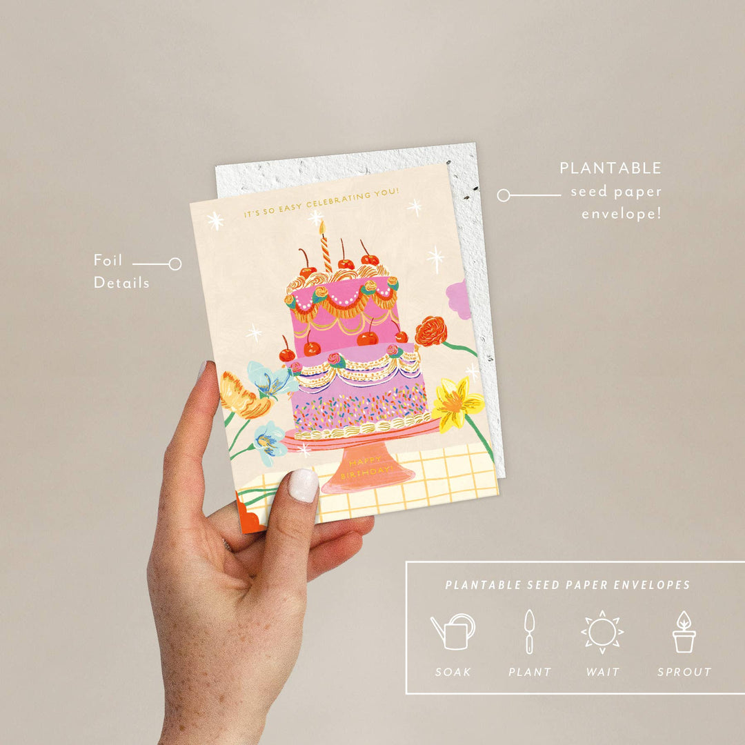 Birthday Greeting Card | Cherry Cake