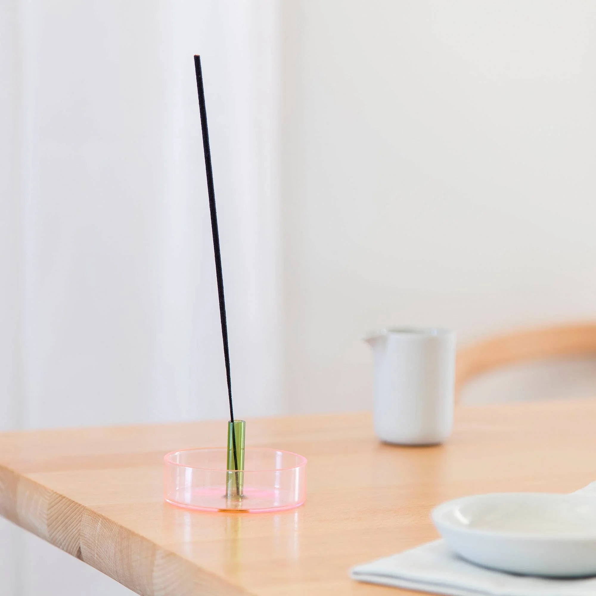 Duo Tone Borosilicate Glass Incense Holder | Block Design – Blooms