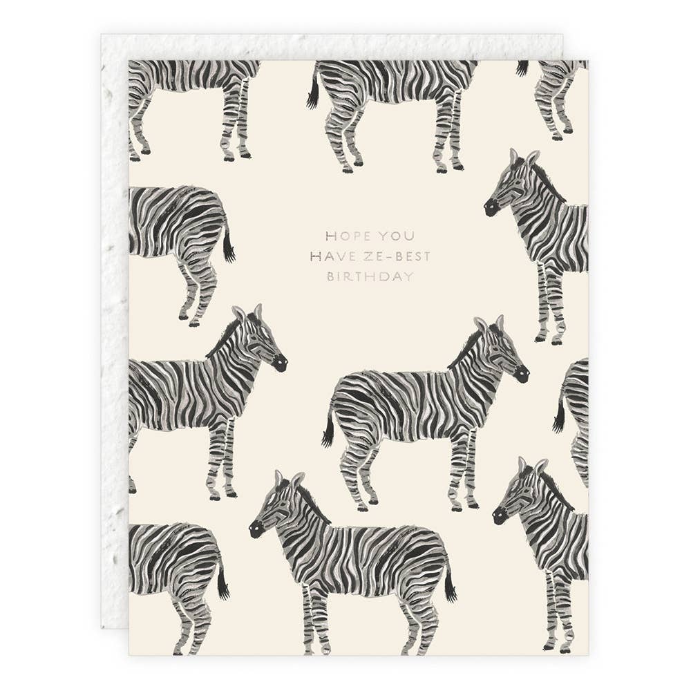 Birthday Greeting Card | Zebra