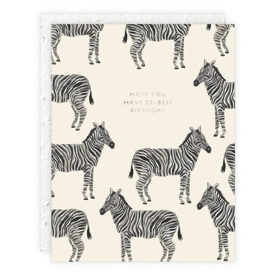Birthday Greeting Card | Zebra