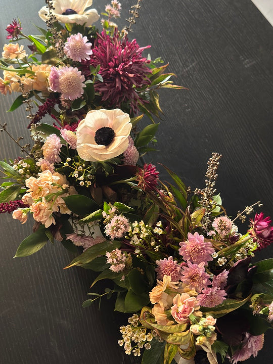 Bouquet of flowers with a dark background