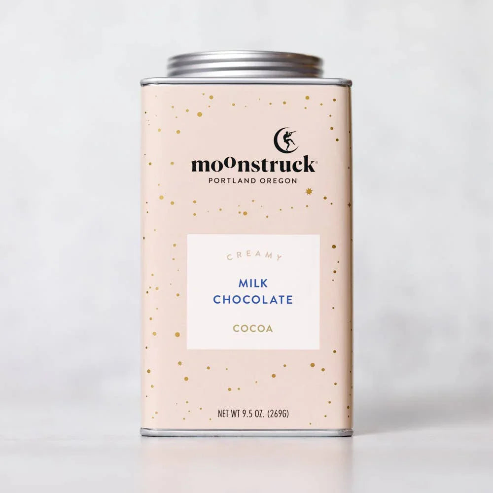 Moonstruck Creamy Milk Chocolate hot cocoa tin