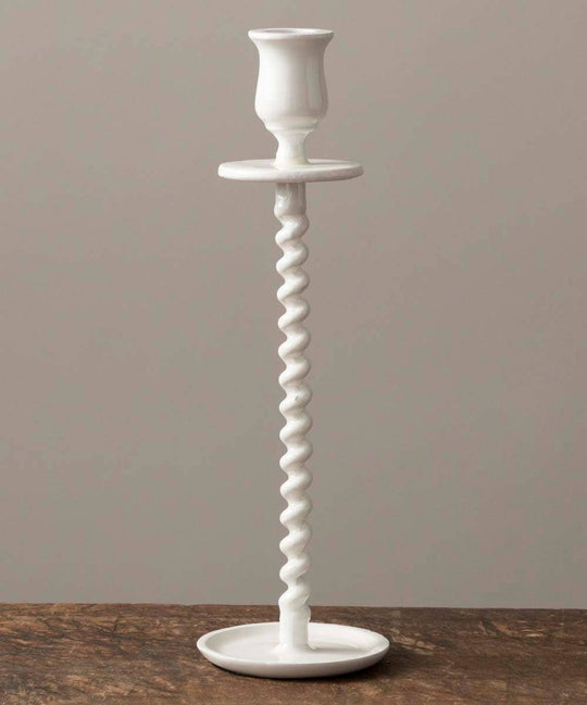 Corkscrew Taper Holder Off-White Large