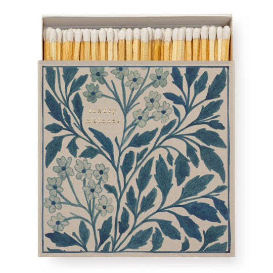 Archivist Luxury Blue Floral safety matches