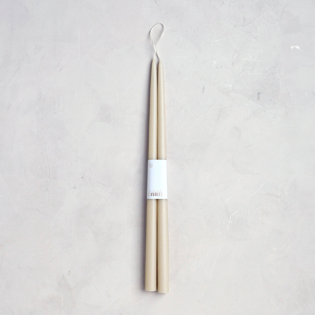 18 inch Parchment dipped taper candles
