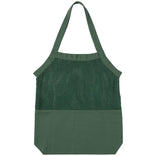 Green mesh tote bag on a white background