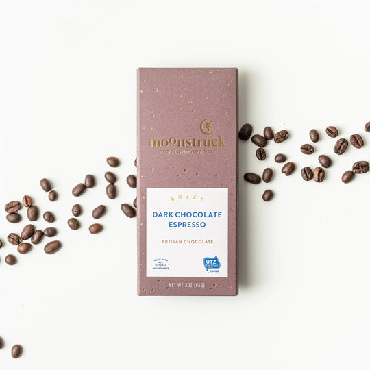 Moonstruck Buzzy Dark Espresso chocolate bar