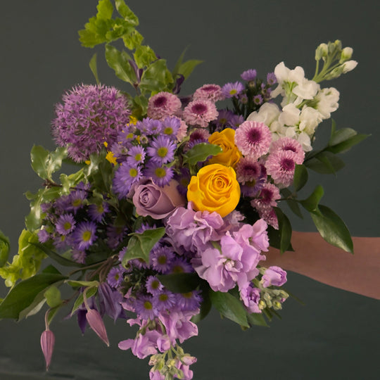 Bouquet of flowers with a dark background