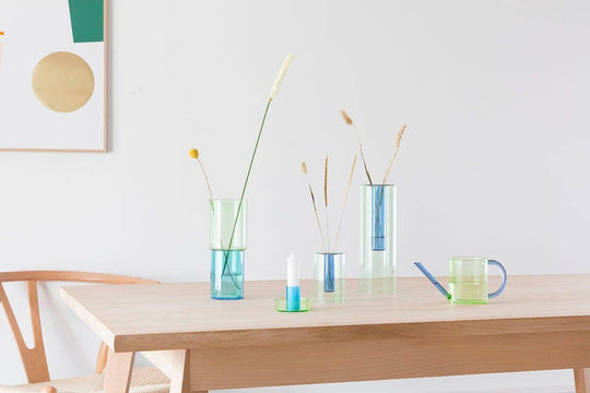 Duo Tone Glass Candle Holder