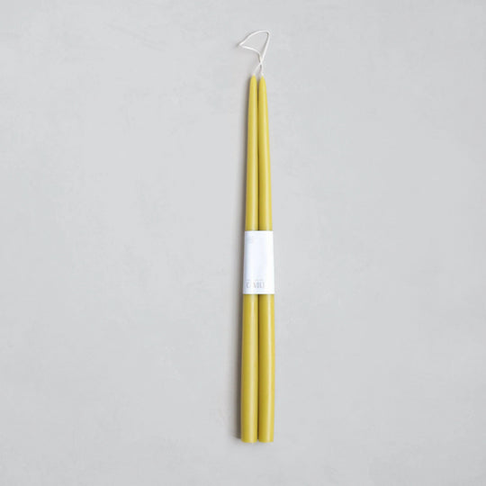 18 inch Citrine dipped taper candles