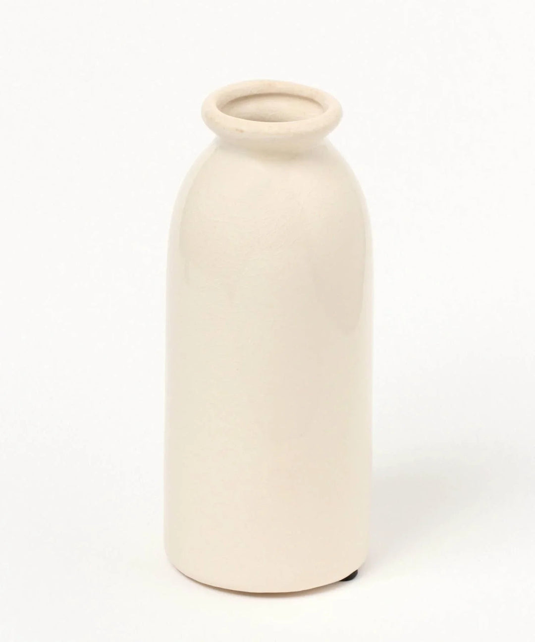 LAKOLE ceramic milk bottle vase in white