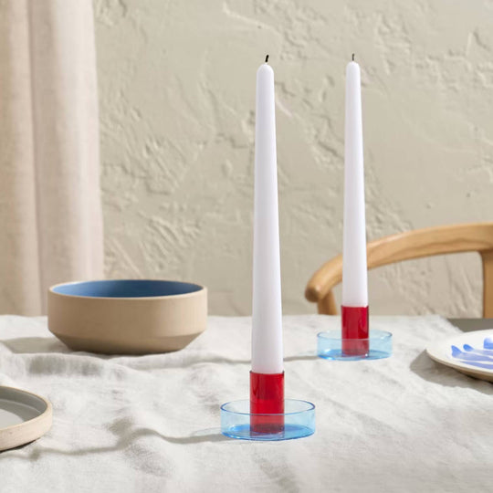 Duo Tone Glass Candle Holder