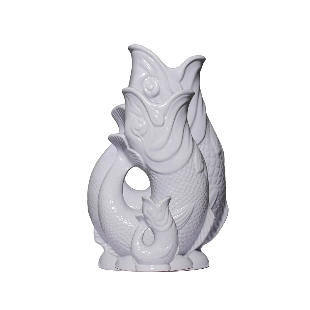 Oyster Gluggle Jug ceramic fish pitcher