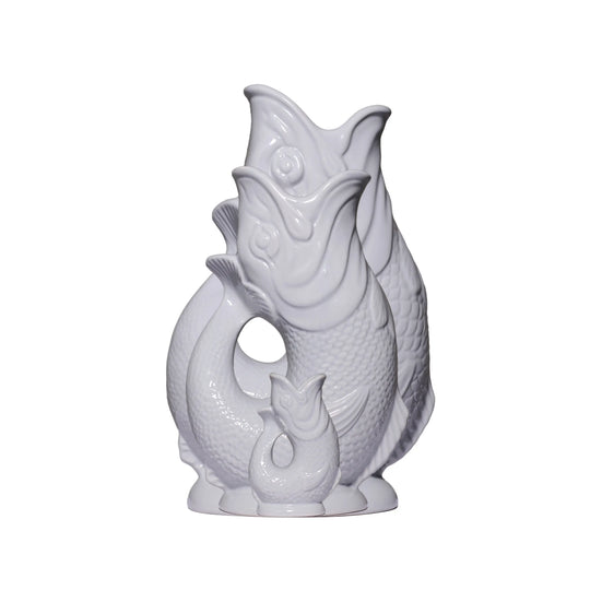 Oyster Gluggle Jug ceramic fish pitcher