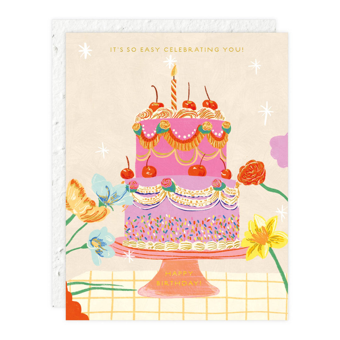 Birthday Greeting Card | Cherry Cake
