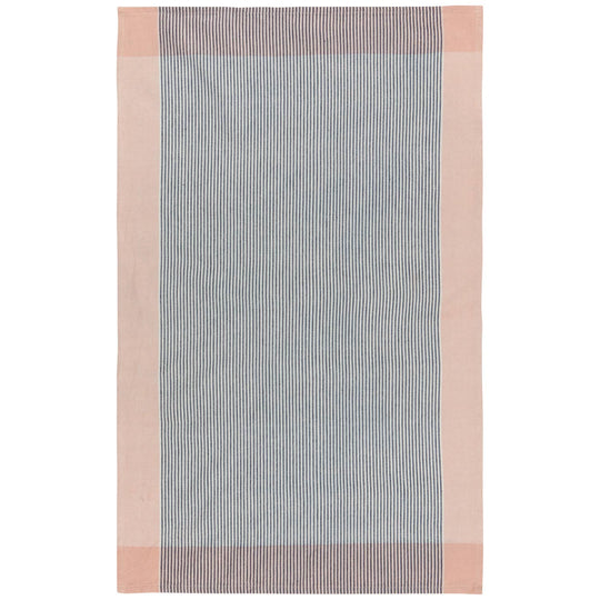 Rectangular rug with striped pattern on a white background