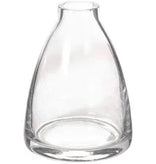 Clear glass vase for fresh floral arrangements, ideal for seasonal blooms and home decor