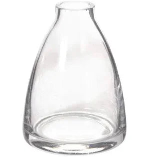 Clear glass vase for fresh floral arrangements, ideal for seasonal blooms and home decor