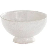 Elegant white speckled ceramic bowl for floral arrangements or home decor